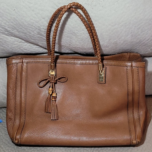 Gucci Handbags - Gucci Bella Leather Tote Handbag